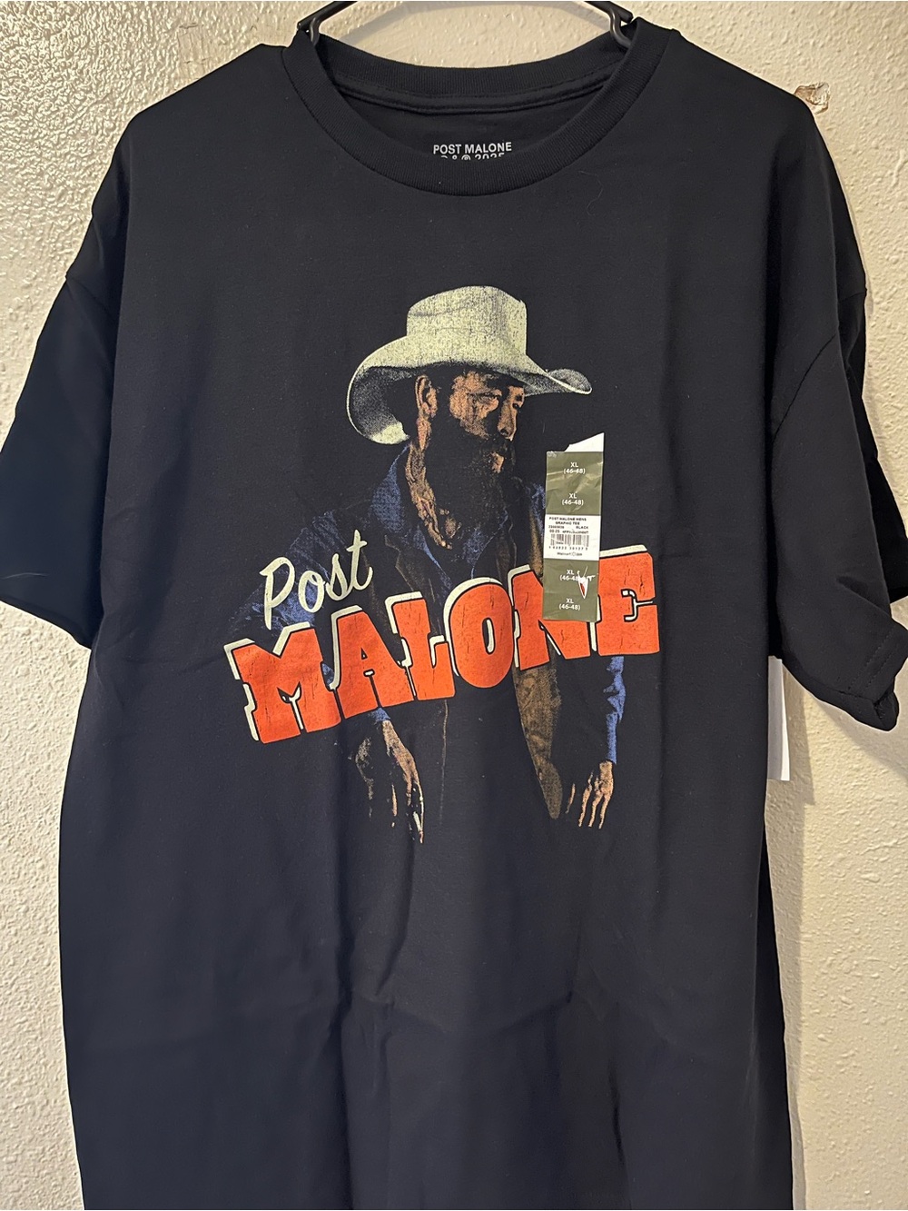 Post Malone Black Short-Sleeve Graphic Tee with Red Logo